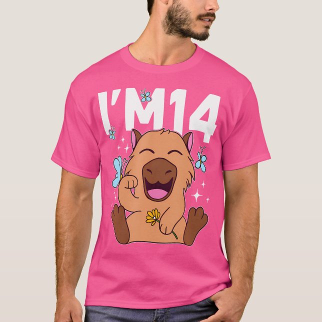 I'M 14 Bday Capybara 14Th Birthday Capybara T-Shirt (Front)