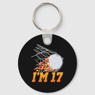 I'm 17 Lacrosse Net Sports Player Teen 17th Birthd Keychain