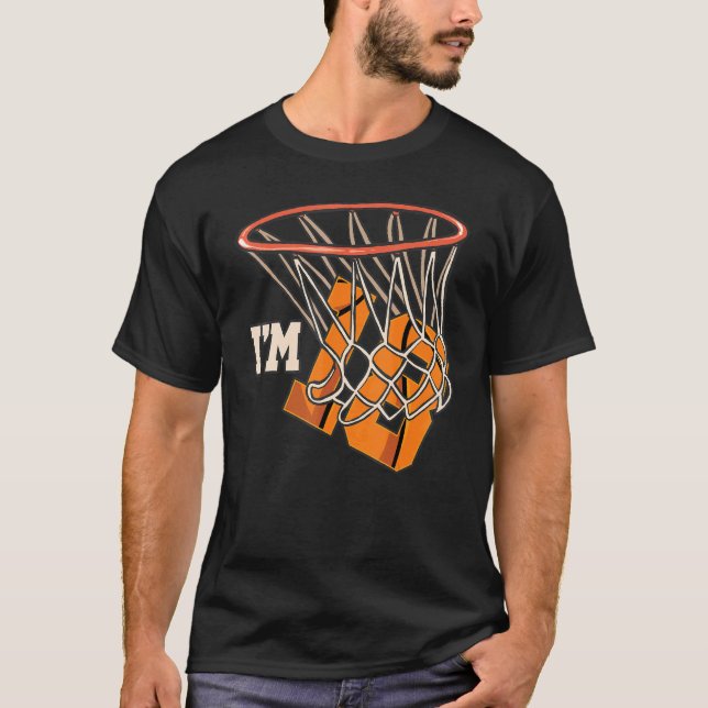 I'm 18 Basketball Theme Birthday Party Celebration T-Shirt (Front)