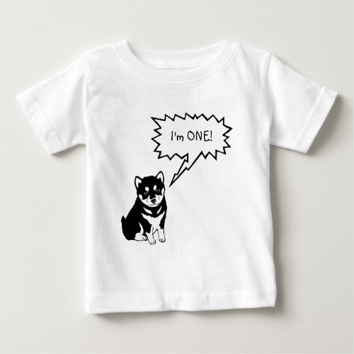 Im 1 Dog Speech Bubble Toddler Baby Shirt