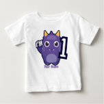 I&#39;m 1 Purple Monster Birthday Baby T-Shirt