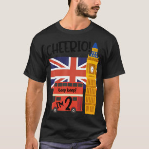 I'm 2 2nd Birthday British London Theme United K T-Shirt