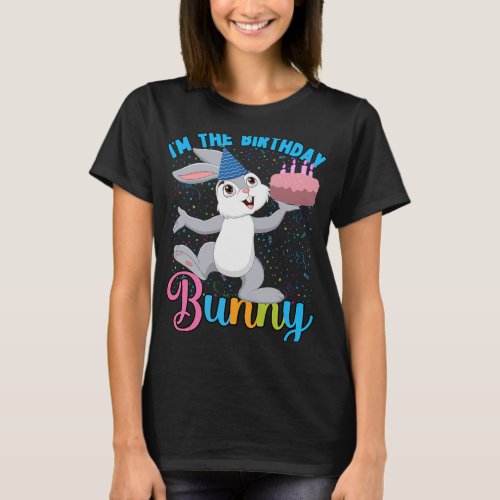 im 2birthday bunny cute easter bday party men wome T_Shirt