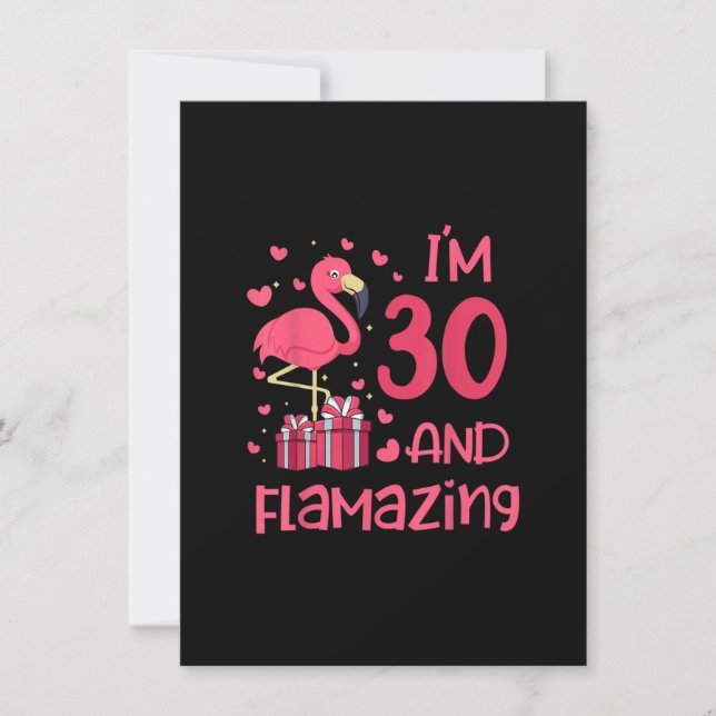 I'm 30 And Flamazing - Amazing 30th Birthday - Fla Invitation (Front)