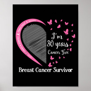 Im 30 Years Cancer Free Breast Cancer Survivor Fam Poster