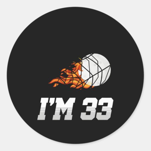 IM 33 Sports Field Hockey Player 33Rd Classic Round Sticker