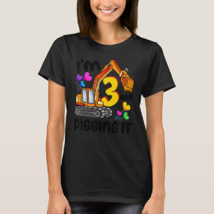 I'm 3 And Digging It 3 Years Boys 3rd Birthday Exc T-Shirt