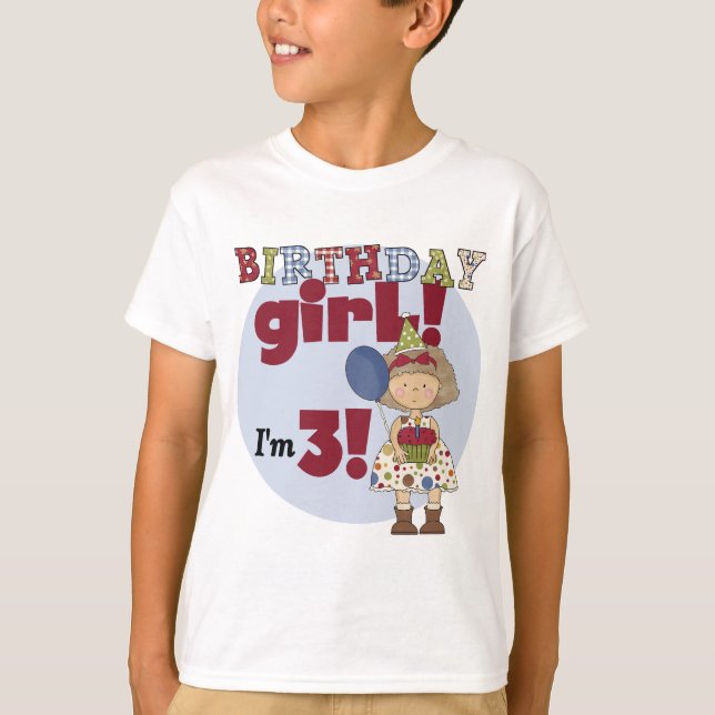 I'm 3 Birthday Girl Tshirts and Gifts (Front)
