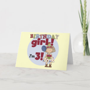 I'm 3 Birthday Girl Tshirts and Gifts Card