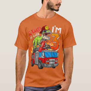 I'm 3 Years Old Sound The Alarm 3rd Birthday Truck T-Shirt