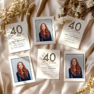 I'm 40 animal print stylish script photo