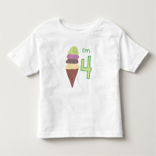 Im 4 Four Scoops of Ice Cream on Cone Tee Shirts