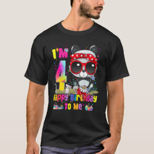 I'm 4 Years Old 4th Birthday Girls Teens Panda T-Shirt