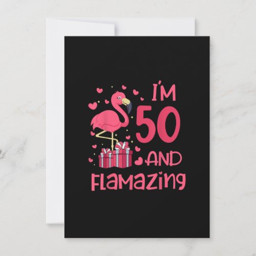 Im 50 And Flamazing _ Amazing 50th Birthday _ Fla Invitation