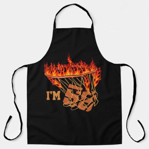 Im 58 Sports Basketball Player 58th Birthday Prem Apron