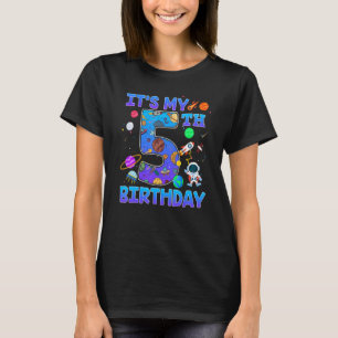 I'm 5 Years Old It's My 5th Birthday Outer Space P T-Shirt