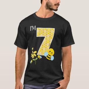I'm 7 Birthday Boy Bee Hive Party Matching 7th Bir T-Shirt