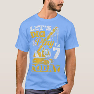 I'm 7 Today Truck Construction Excavator T-Shirt