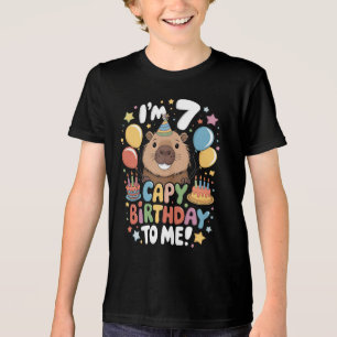 I'm 7 Year Old Capy Birthday To Me 7th Birthday Ca Tri-Blend Shirt