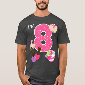 Im 8 Spa Party Birthday Girl Nail Polish Makeup T-Shirt