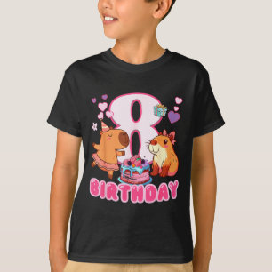 Im 8 Year Old Capy Birthday To Me 8th Birthday Cap T-Shirt