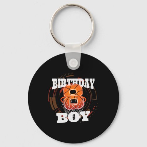 Im 8 Years Old Basketball Net Ball Game Gift Birt Keychain