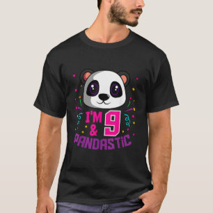 I'M 9 Pandastic Py Panda Bday Celebration T-Shirt