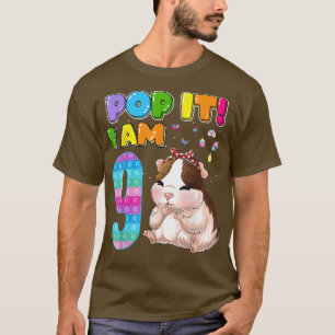 I'm 9 Years Old 9th Birthday Guinea Pig Girls Pop T-Shirt