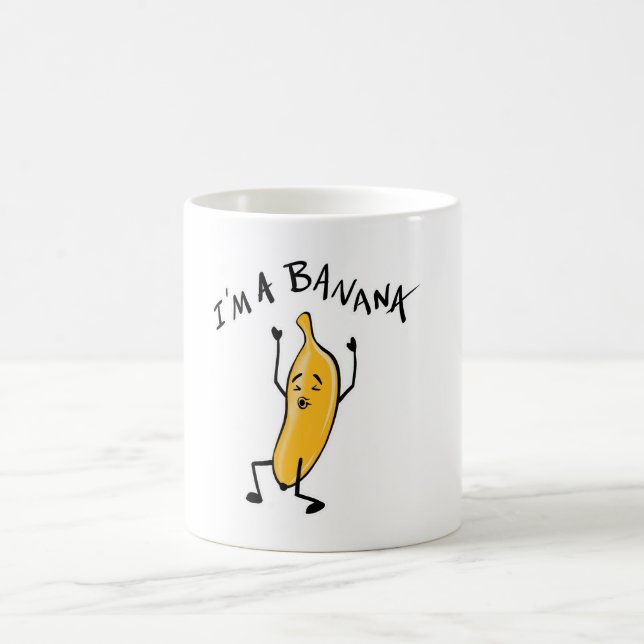 Im a Banana cartoon  for Banana Lovers Coffee Mug (Center)
