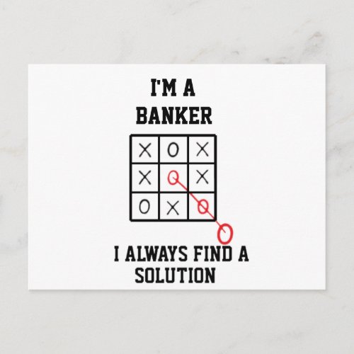 Im A Banker I Always Find A Solution  Postcard