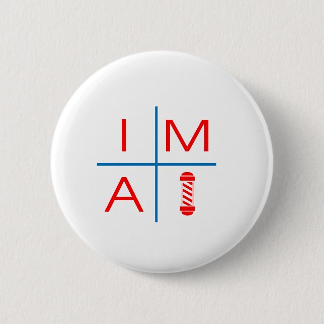 Im A Barber Pinback Button (Front)