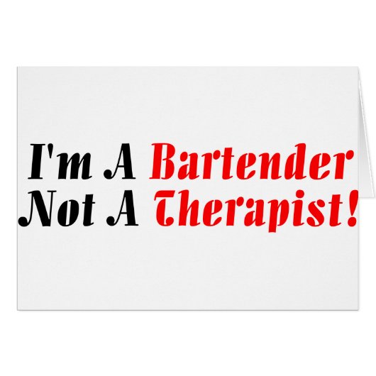 I'M A Bartender Cards (Front Horizontal)