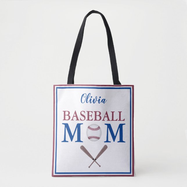 I'm A Baseball Mom Personalized  Tote Bag (Front)