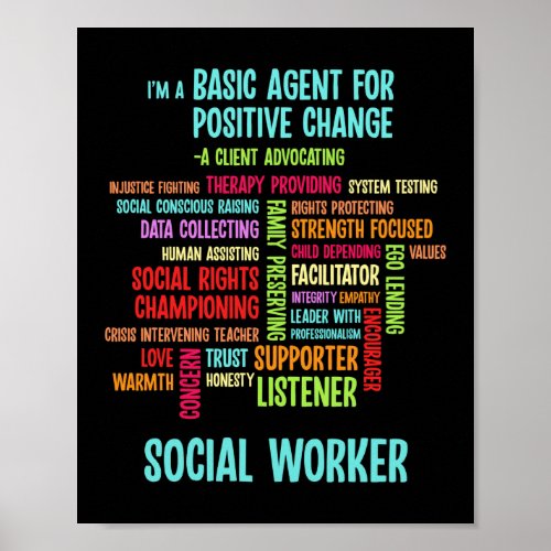 Im A Basic Agent For Social Worker Gift Mental Poster