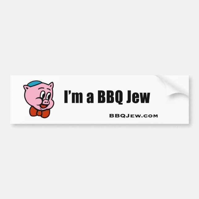 I'm a BBQ Jew Bumper Sticker (Front)