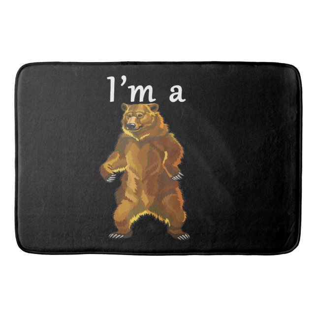 I'm a Bear Grizzly and Brown Bears Bath Mat (Front)