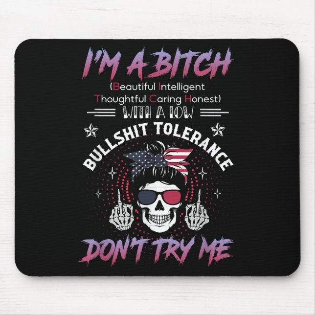 I'm A Beautiful Intelligent Thoughtful Caring Hone Mouse Pad (Front)