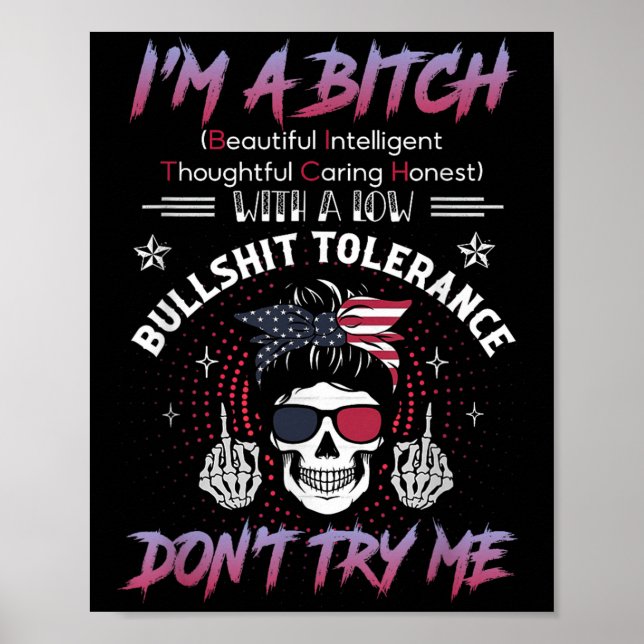 I'm A Beautiful Intelligent Thoughtful Caring Hone Poster (Front)
