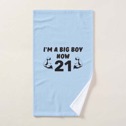 Im a big boy now _ customizable birthday hand towel 