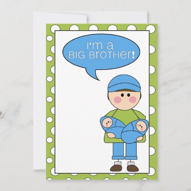 i'm a big brother (twin brothers) announcement (Front)