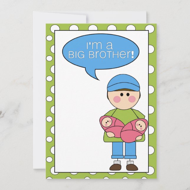 i'm a big brother (twin sisters) announcement (Front)