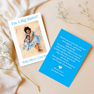 I'm A Big Sister New Sibling Birth Announcement