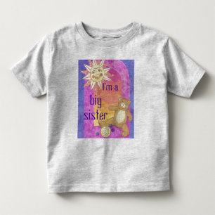 I'm a big sister now Teddy Bear toddler clothes T-shirt