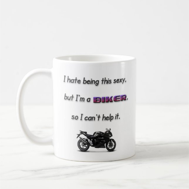 'I'm a BIKER' coffee mug (Left)