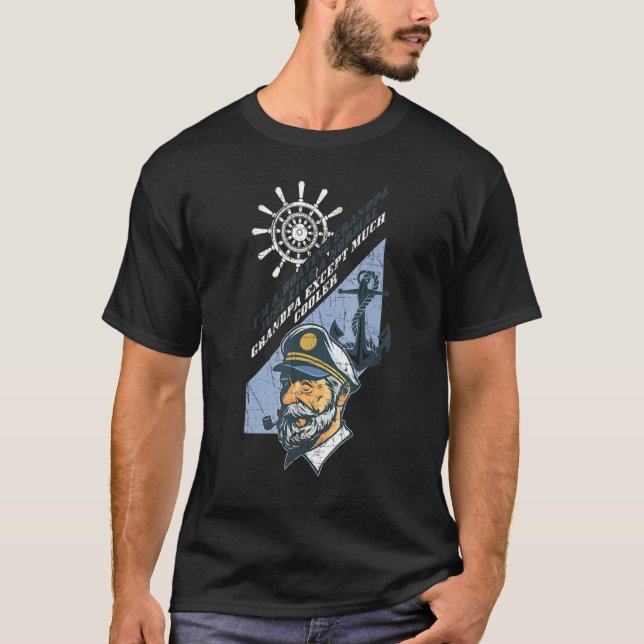 I'm a Boating Grandpa Boat Captain Sailing Sailor T-Shirt (Front)