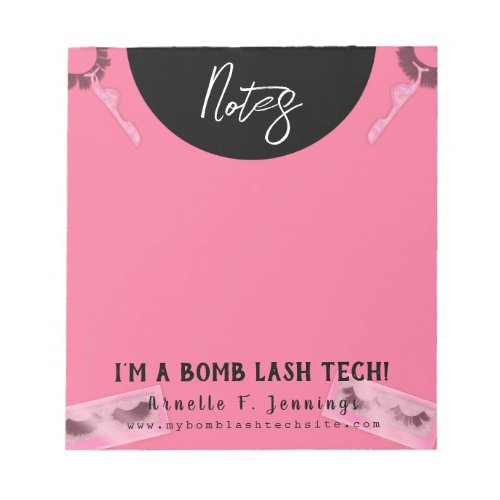 Im A Bomb Lash Tech Stationery Business Notepad