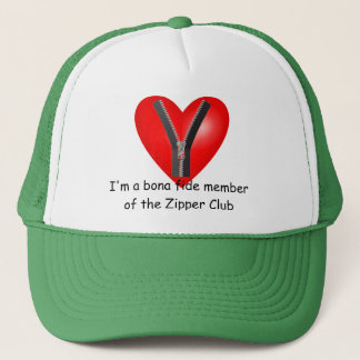 I'm a bona fide member of the Zipper Club Trucker Hat