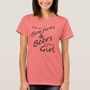 Im A Bonfires and Beer Kind Of Girl Ringer Shirt