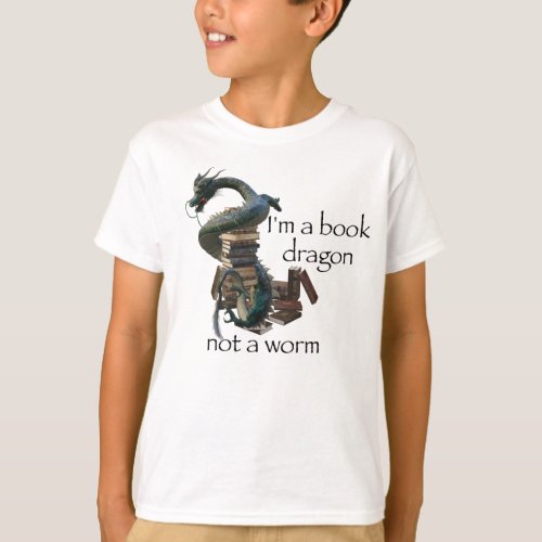Im a Book Dragon not a Worm T_Shirt