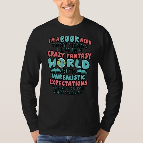 Im A Book Nerd Book Bookworm T_Shirt